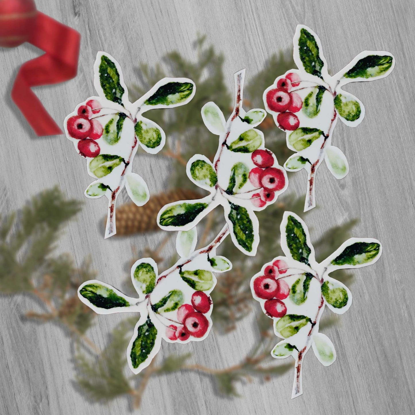Red Berries Stickers | 2"x2.5"