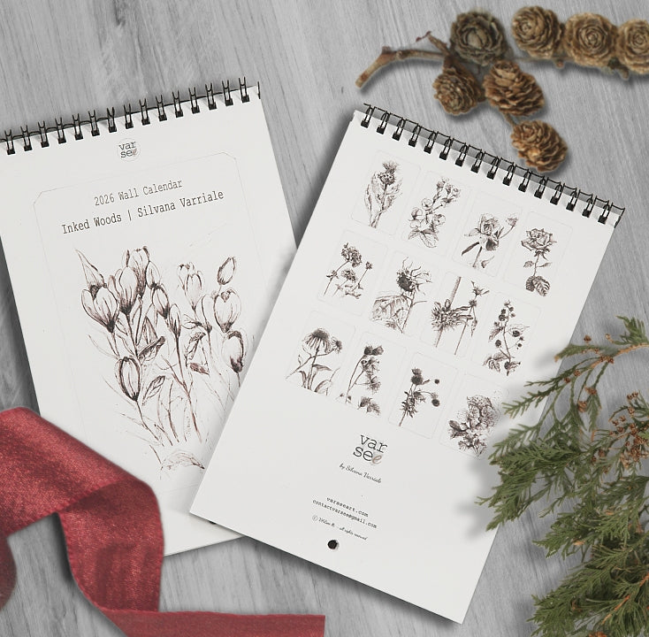 2026 Inked Woods Wall Calendar | 8.5"x5.5" (folded) - Limited Edition